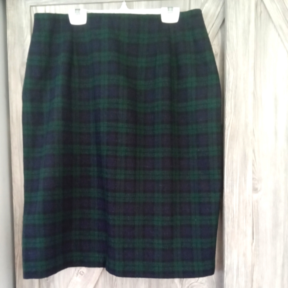 Vintage Mister Leonard Tartan Wool Skirt 12